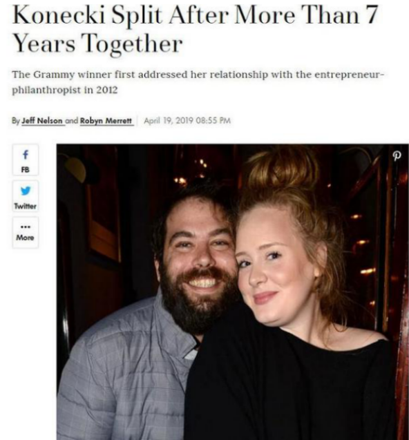 7年之痒！Adele正式离婚，两人共同抚养儿子！