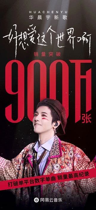 华晨宇《好想爱这个世界啊》网易云音乐销量破900万